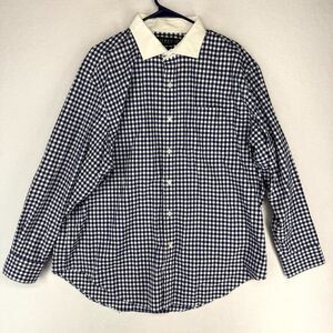 Lauren Ralph‎ Lauren Checked Button Down Classic Fit Mens Size 18 34/35